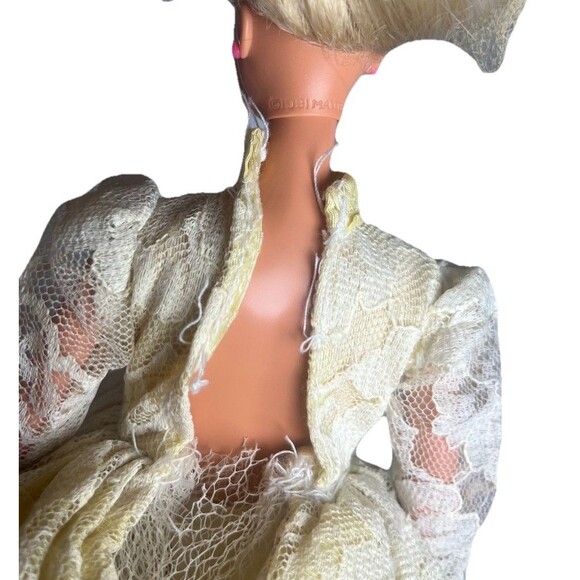 Barbie 1991 Face On 1966 Body Twist & Turn Bridal Handmade Dress & Veil READ Vtg - Picture 11 of 16
